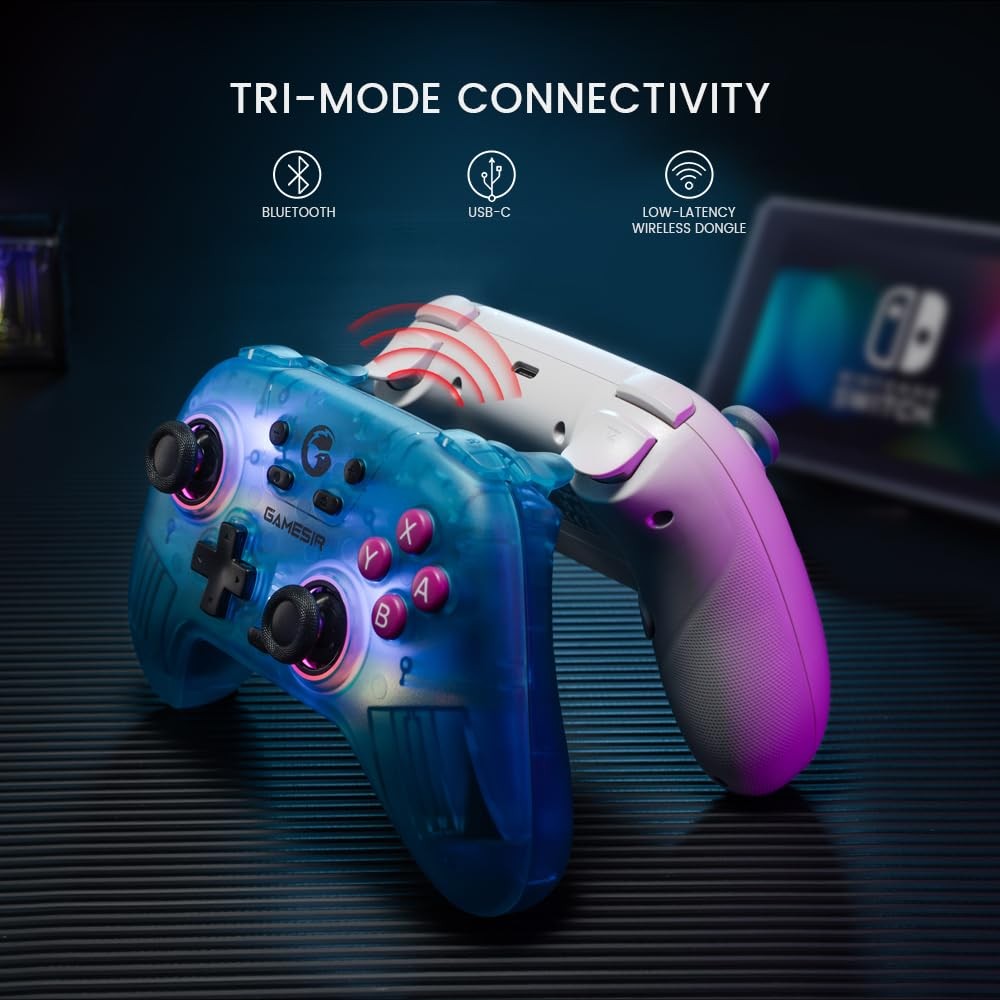 Nova Wireless Switch Controller - Switch/Lite/OLED, Hall Effect Joysticks, RG...