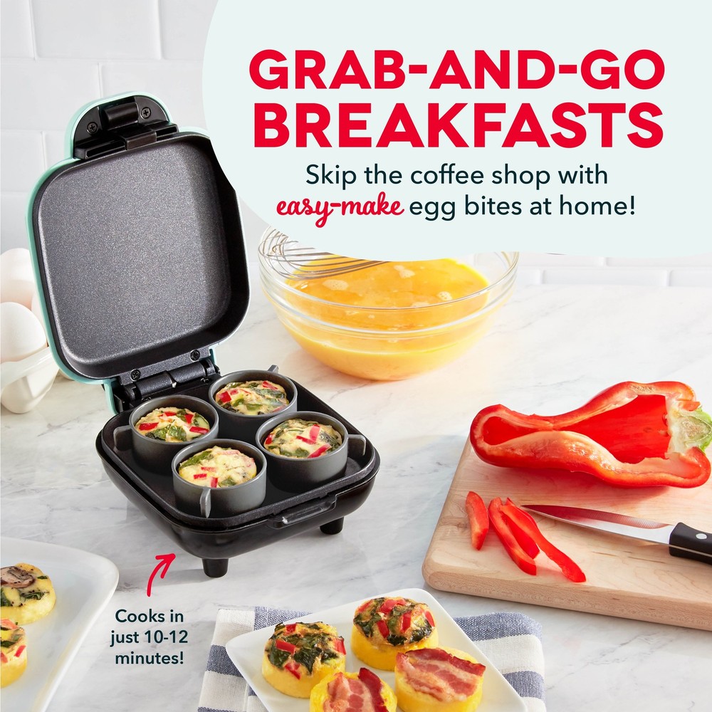 Egg Bite Maker, Makes 4 Egg Bites, Aqua