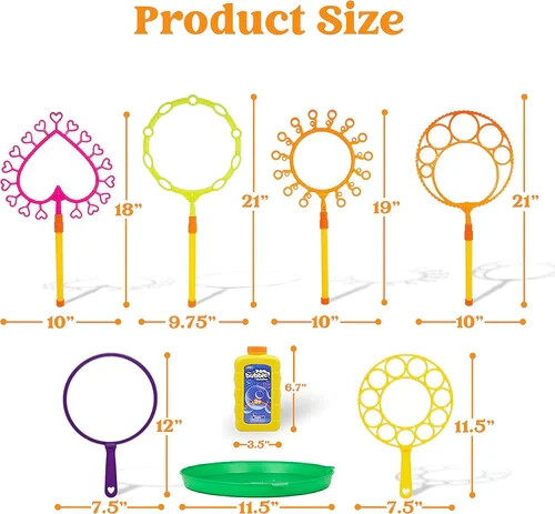 Joyin Bubble Maker Wands, 6pc Set