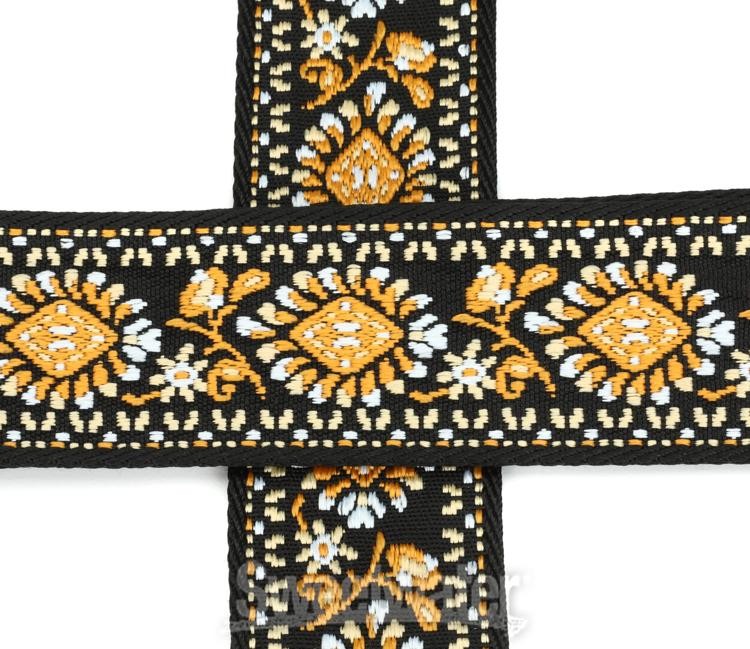 Fender Pasadena Woven Guitar Strap - Yellow Lotus