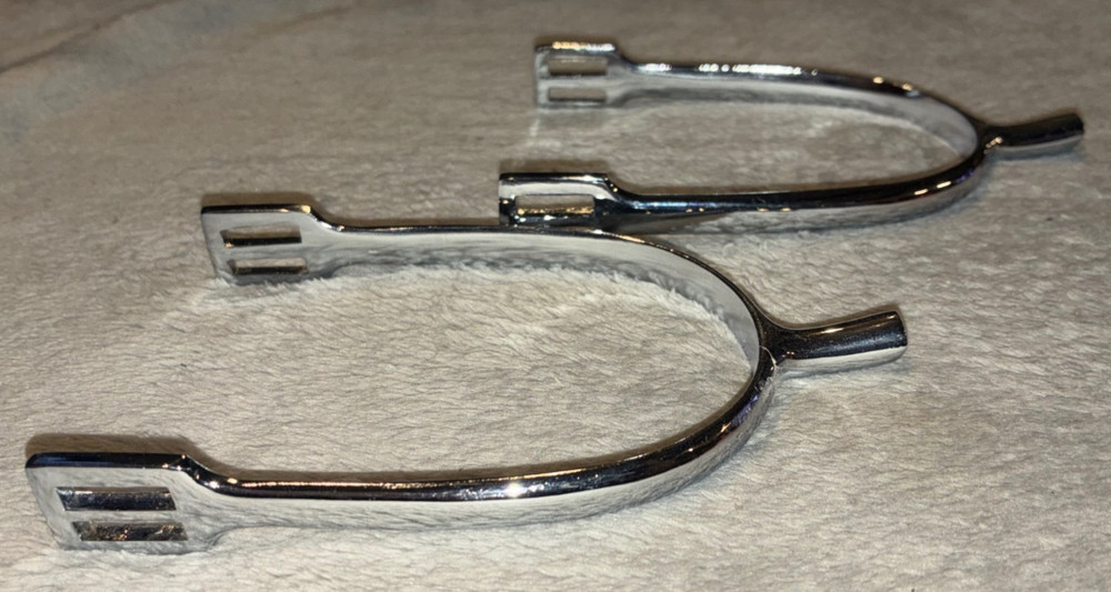 NEW 3'' MENS NEVER RUST SPURS SILVER COLOR
