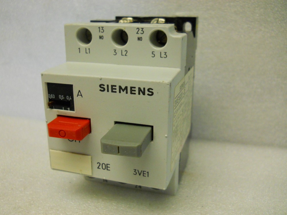 SIEMENS 3VE1020-2E MOTOR CONTROLLER / STARTER 0.4-0.63A RANGE NEW NO BOX