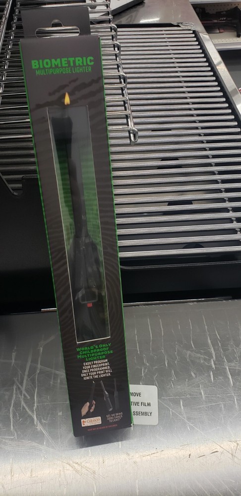 Black Biometric Fingerprint Multipurpose BBQ Lighter -refillable/rechargeable