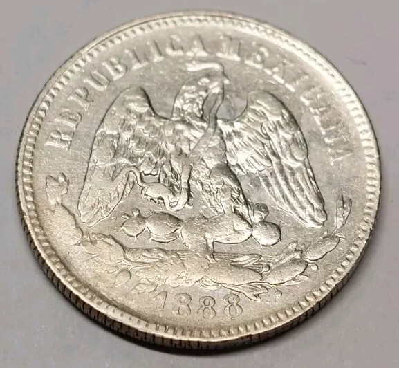 Mexico 1888 Zs Z 25 Centavos
