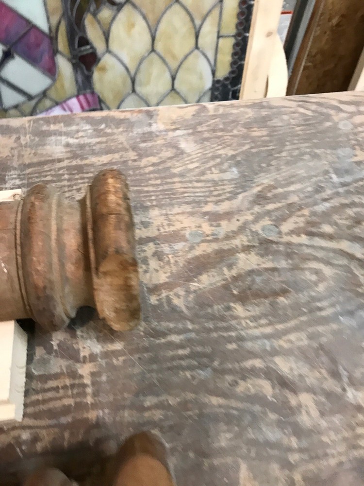 An Pair Antique fluted Oak Columns 50 x 3 x 5