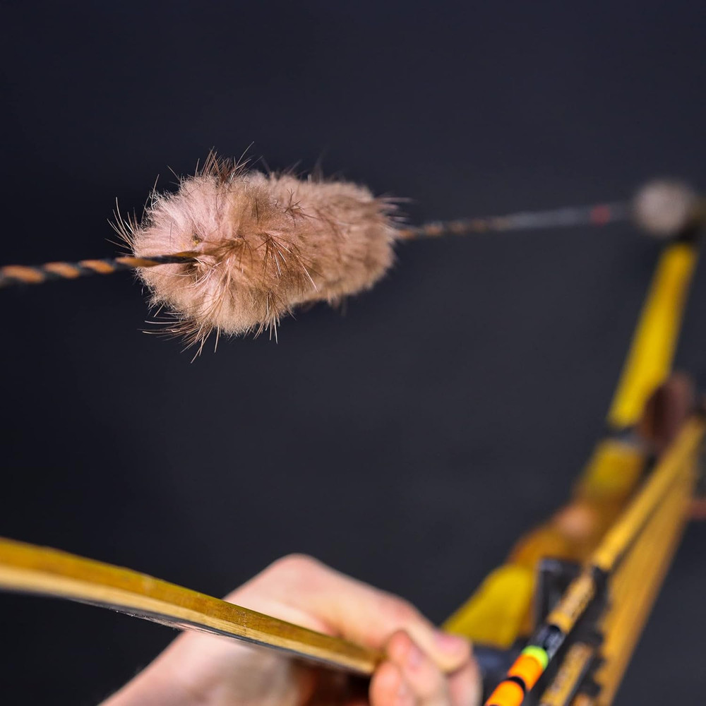 Shatterproof Archery Beaver Fur Bowstring Silencers Bow String Silencers for Rec