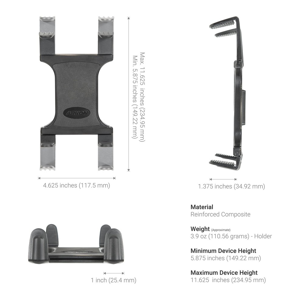 ARKON Mounts - Front Guard Mount with Tablet Holder | Forklift Accessories | ...