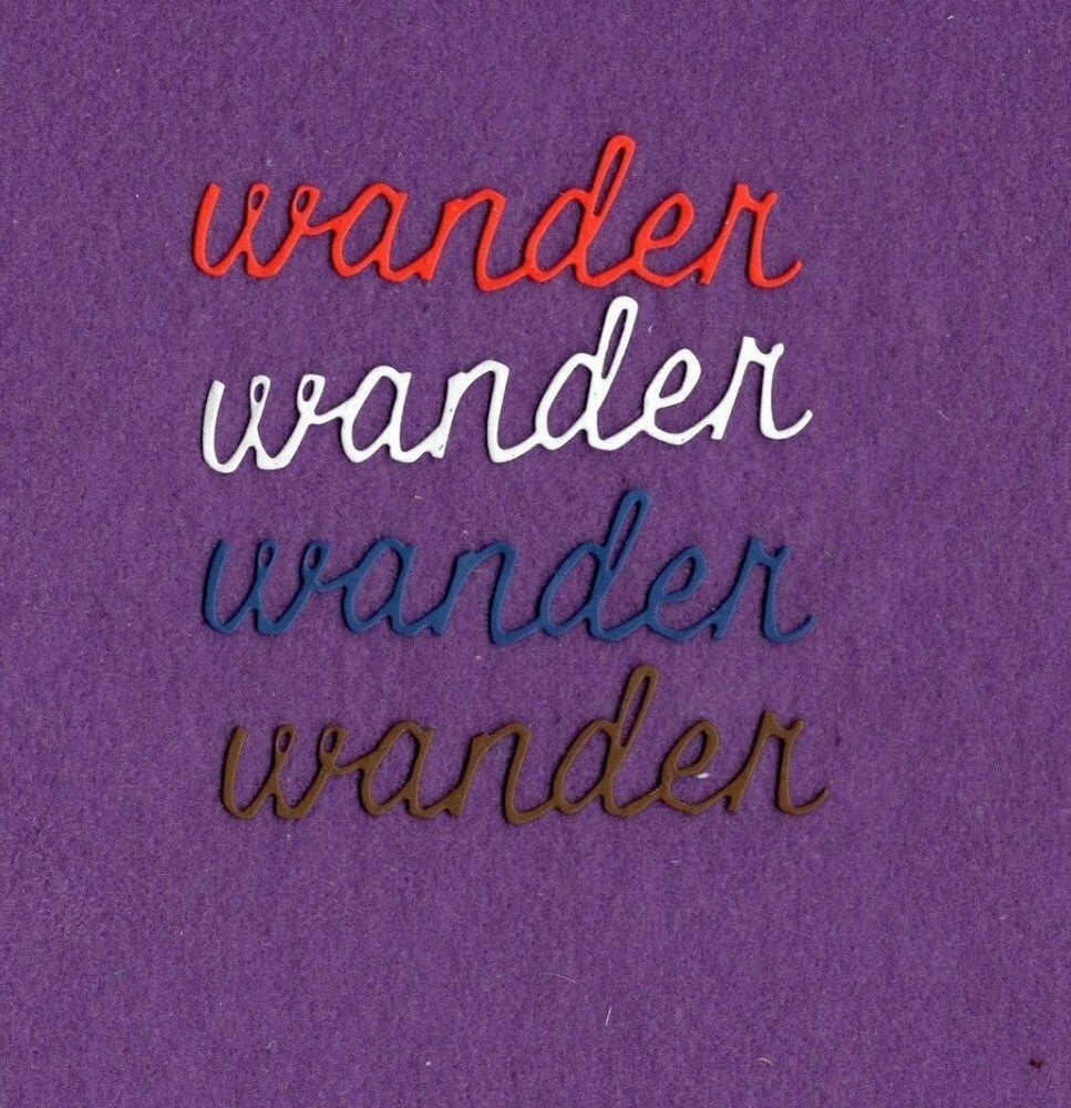 WANDER die cuts scrapbook cards