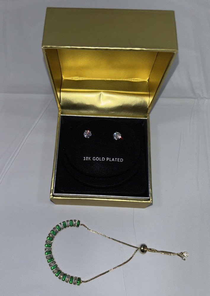 Gold Plated Bracelets And Earring
