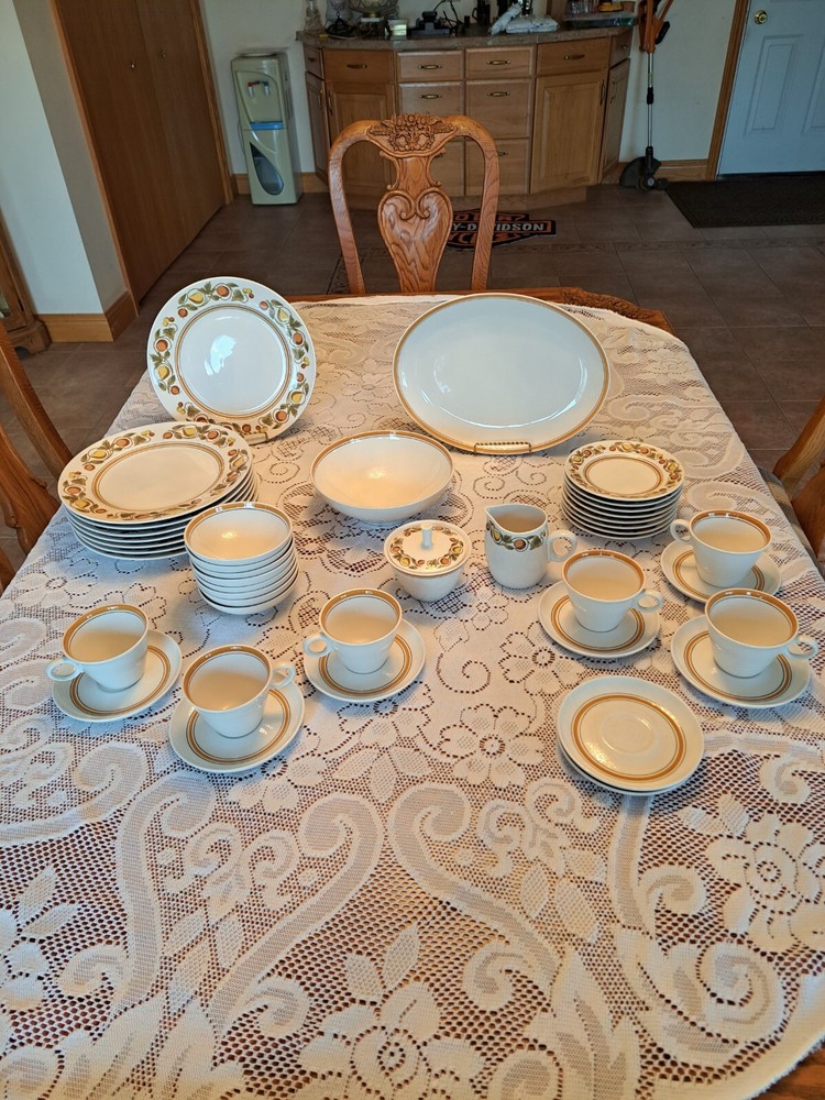 Franciscan Dinnerware Pickwick Pattern 42 Piece Grouping Ceramic Porcelain