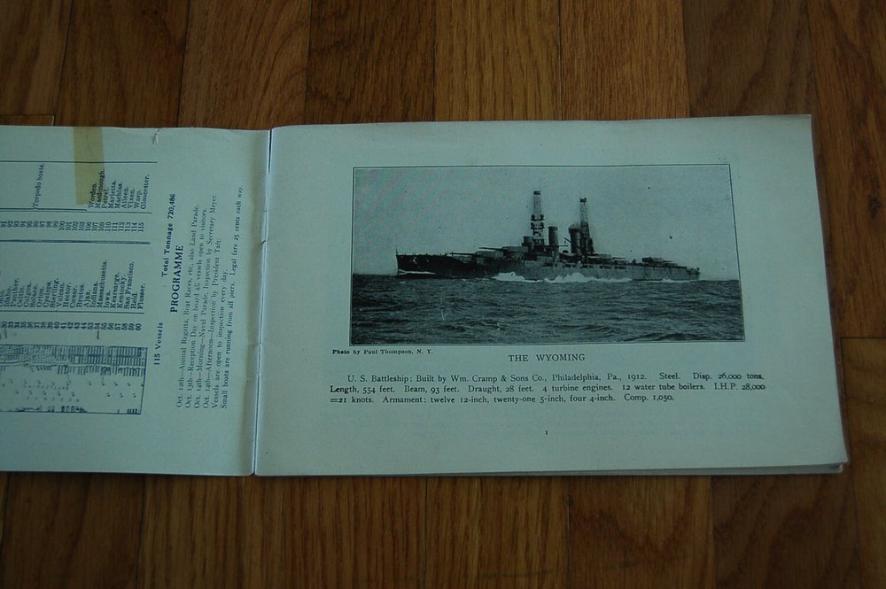 Vintage Very Early Fighting Vessels Official Program