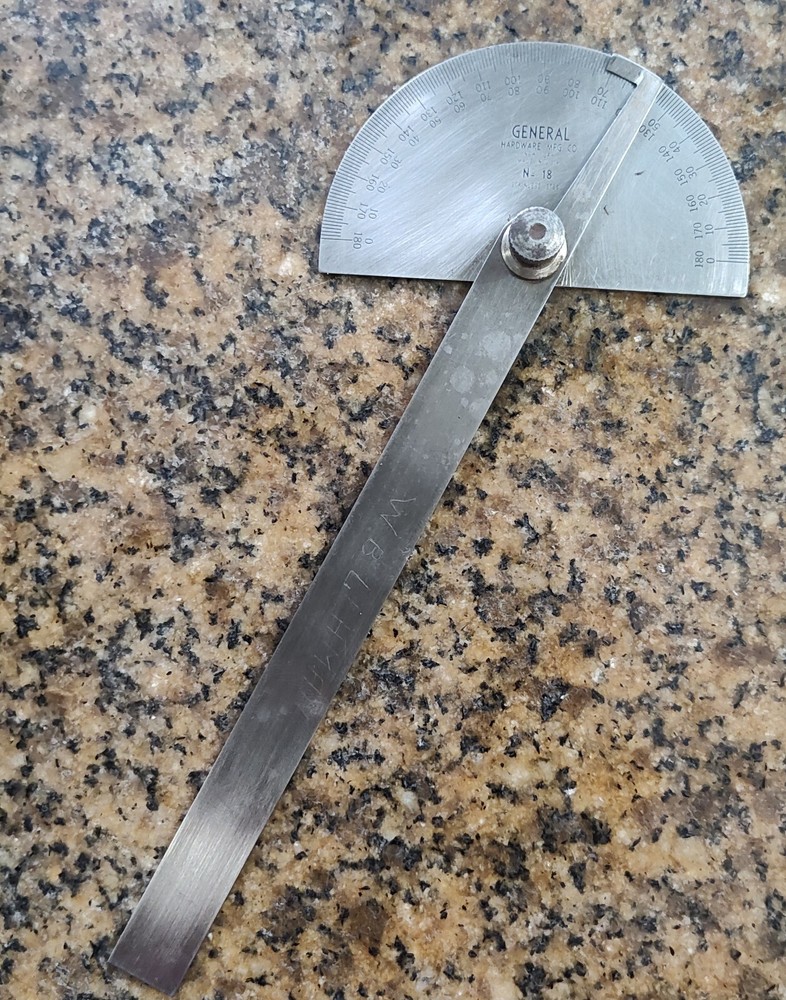 GENERAL NO 18 STAINLESS PROTRACTOR