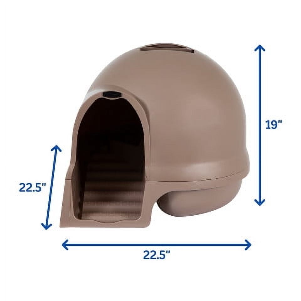 Booda Dome Clean Step Plastic Enclosed Cat Litter Box with Steps Recycled