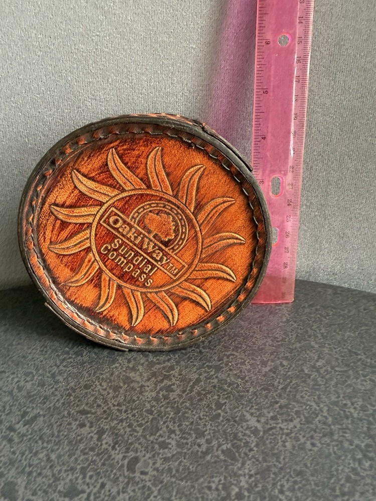Oakiway Leather Sundial Compass Case 4 1/2” Case Only