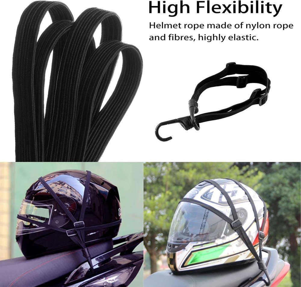 2 Pack 23.6" Elastic Rope Strap with 2 Hooks, Retractable Mesh Elastic Rope Stra
