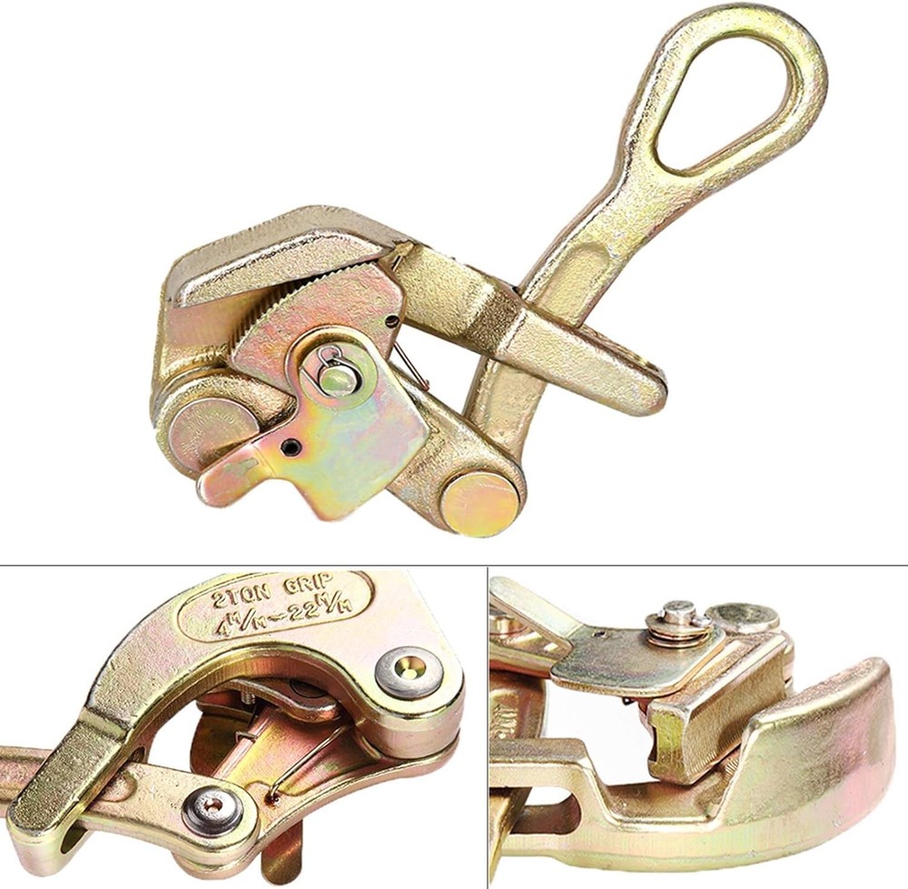 Durable Copper Cable Gripper for Heavy Loads - 2204 Lbs Pulling Capacity