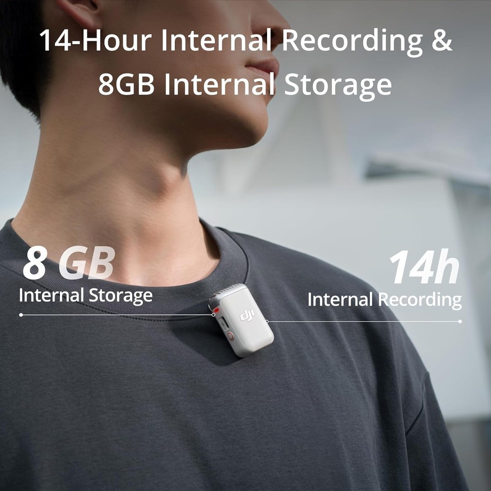 DJI Wireless Microphone Intelligent Noise Cancelling Bluetooth Microphone,Vlog