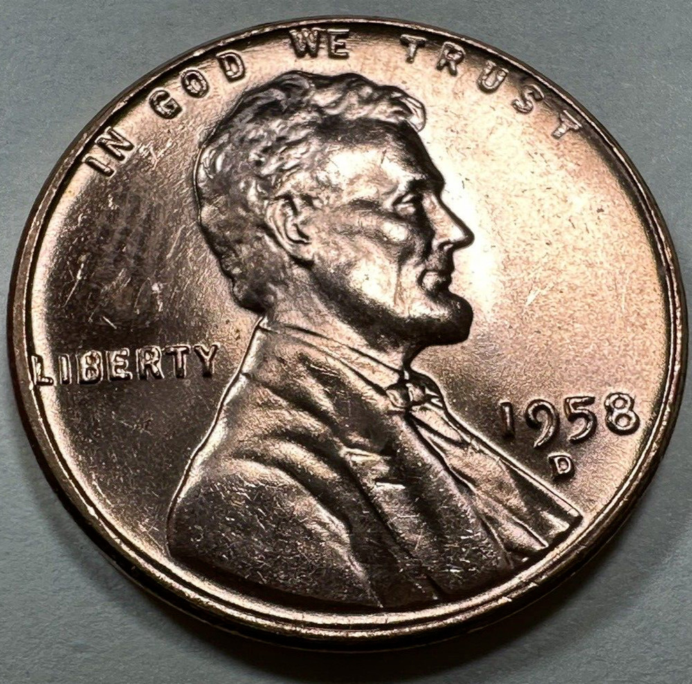 1958-D 1C Lincoln Cent Wheat Penny 3403N