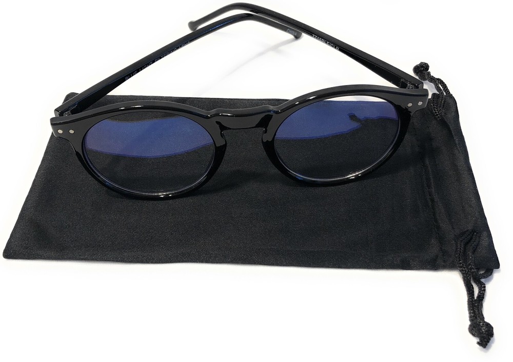 Two pair/Spexx Blue Light Filter Black Computer Glasses Keyhole Nose Bridge