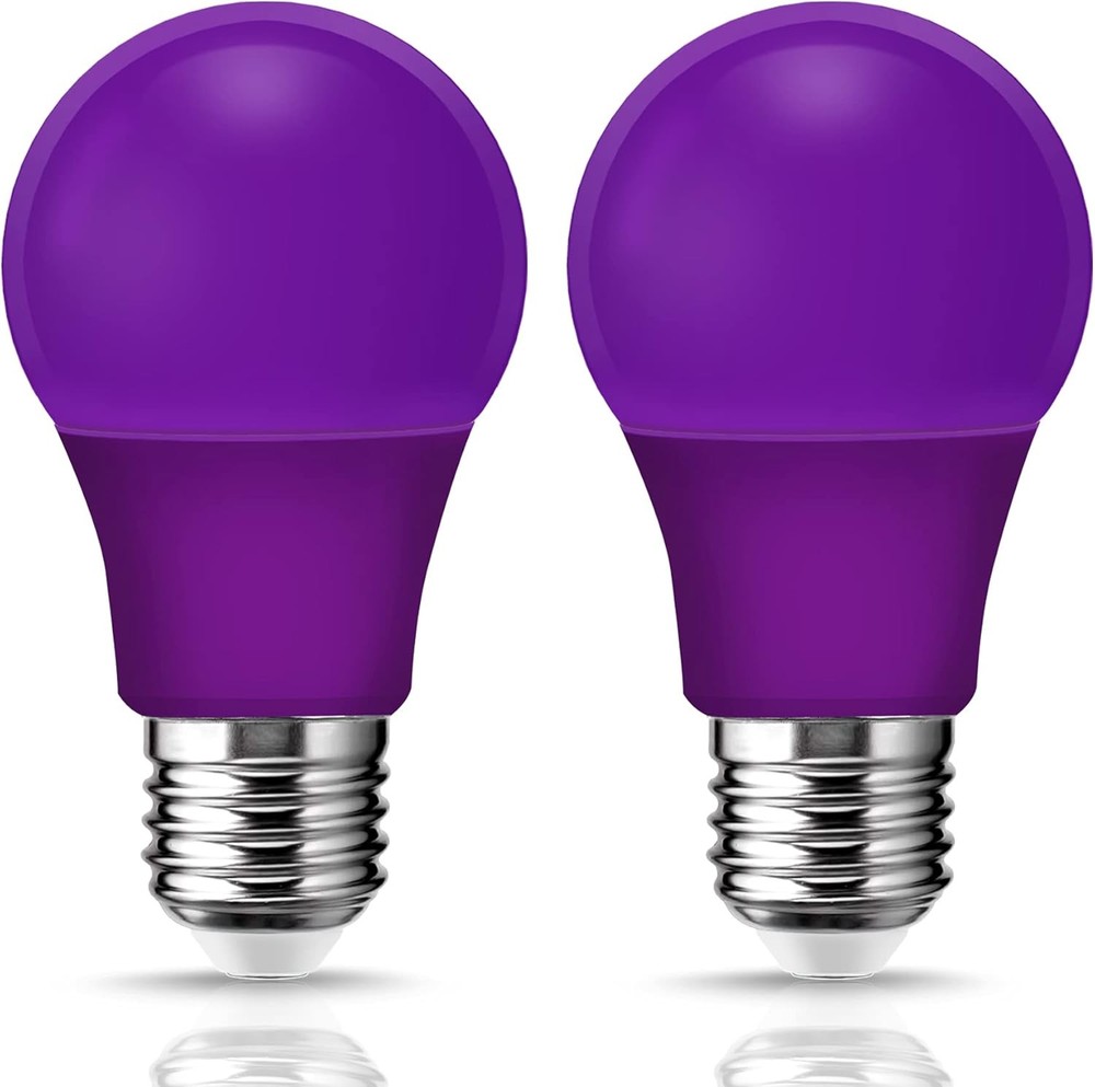 Purple LED Light Bulbs, A19 LED Black Light Bulb 9W (60W Equivalent), E26 Base C