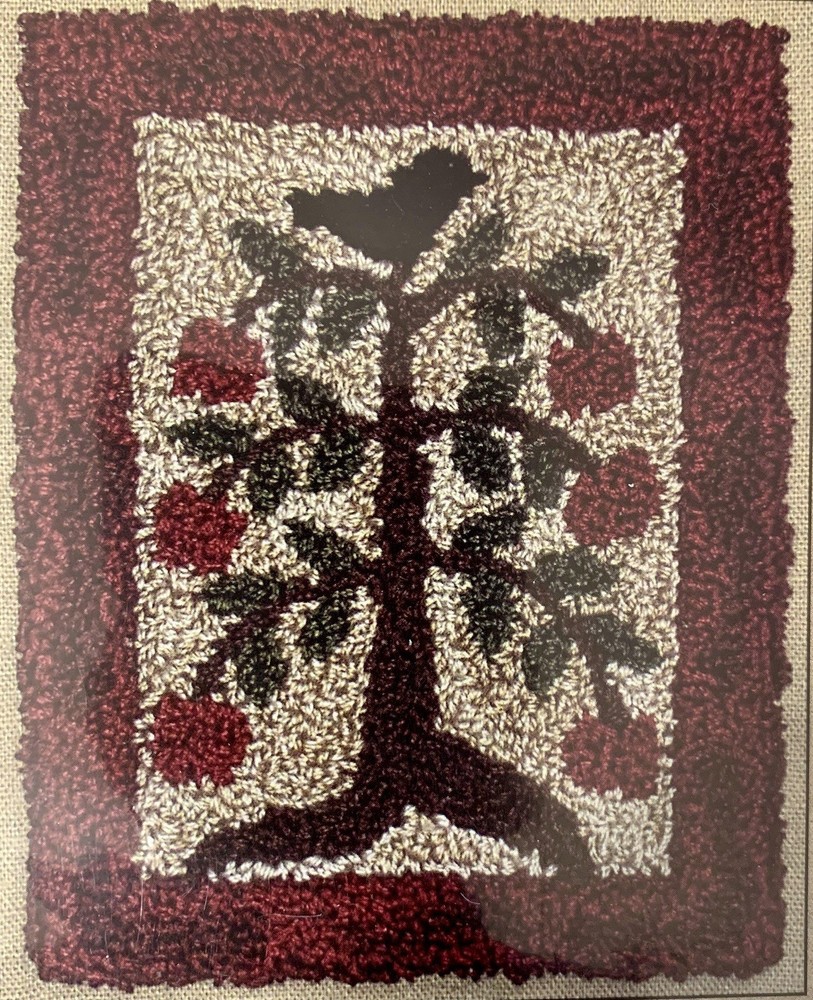 APPLE TREE Punchneedle Embroidery Pattern Rachel Pellman Primitive 3 X 4”