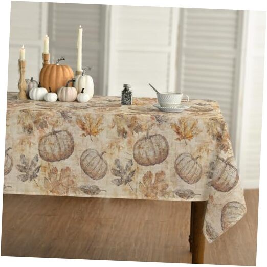 Fall Tablecloth 60×84 Inch Rectangular, Autumn 60" x 84" (Rectangular) Yellow