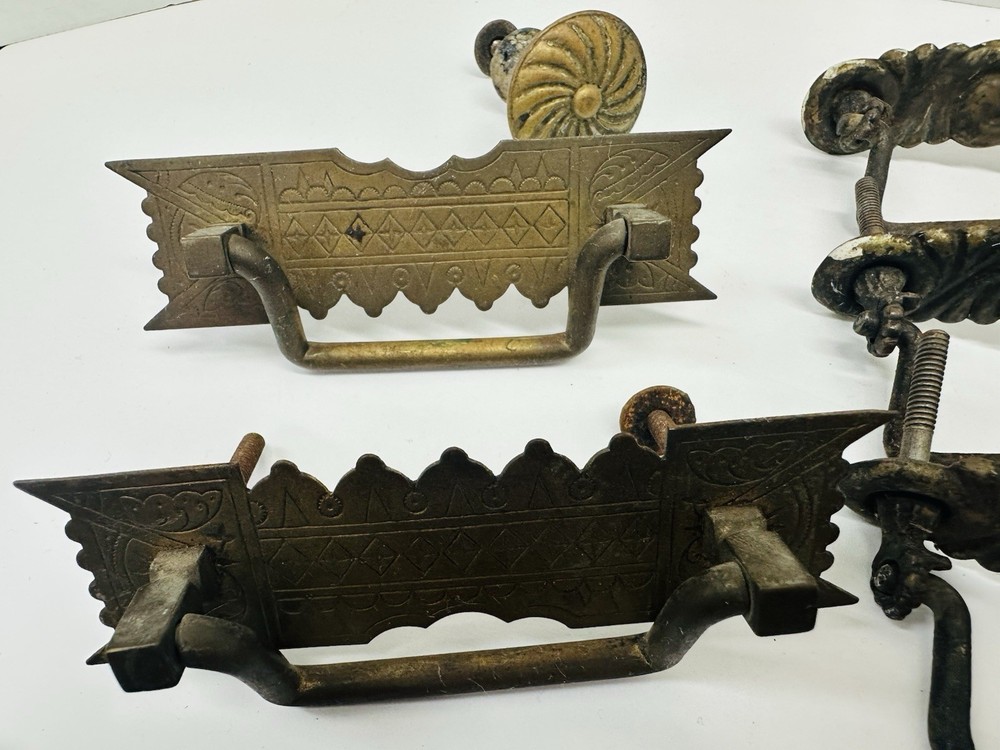 Metal And Brass Handle And Pull Lot