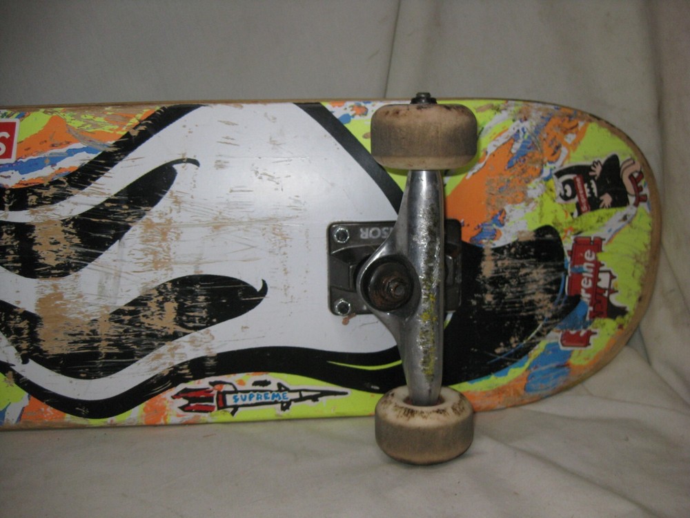 pre-owned skateboard Tensor trucks Psychedelic wheels Blind grim reaper deck