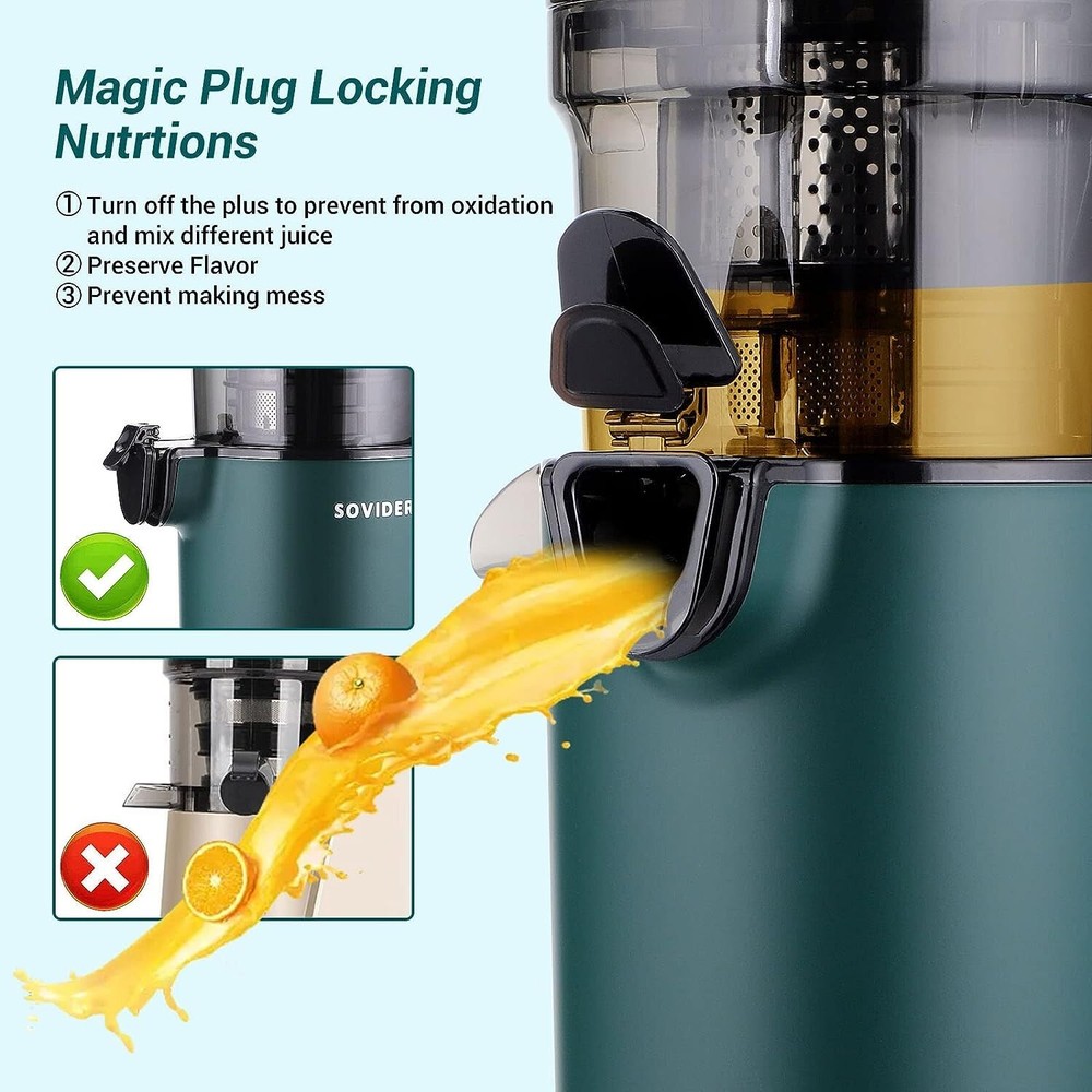 Slow Juicer Machine Masticating Cold Press Juicers Squeezer Vegetable Processor