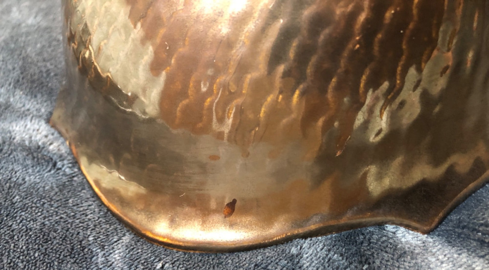 Pier 1 Metallic Bronze Dinnerware Dinner Plate, Salad Plate & Bowl-3 pc. Set