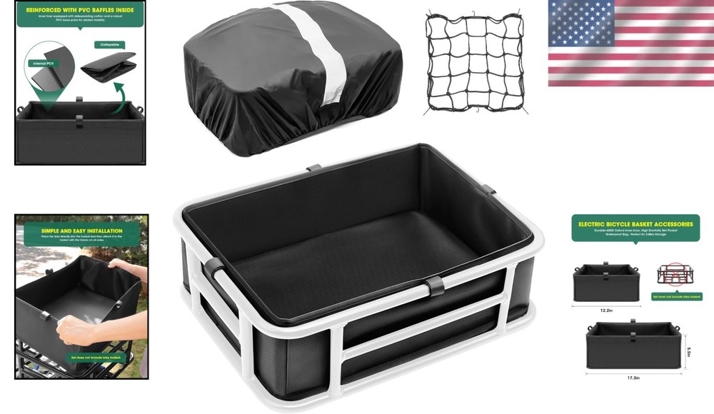 Adjustable Cargo Net & Basket Liner for Bicycles: Stay Organized While Riding