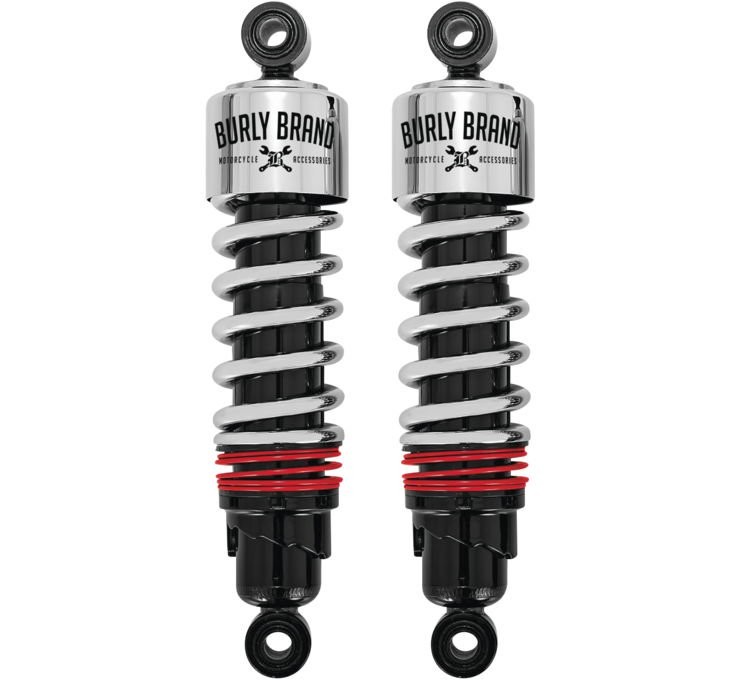 Burly Slammer Plus Shocks Chrome #B28-1206