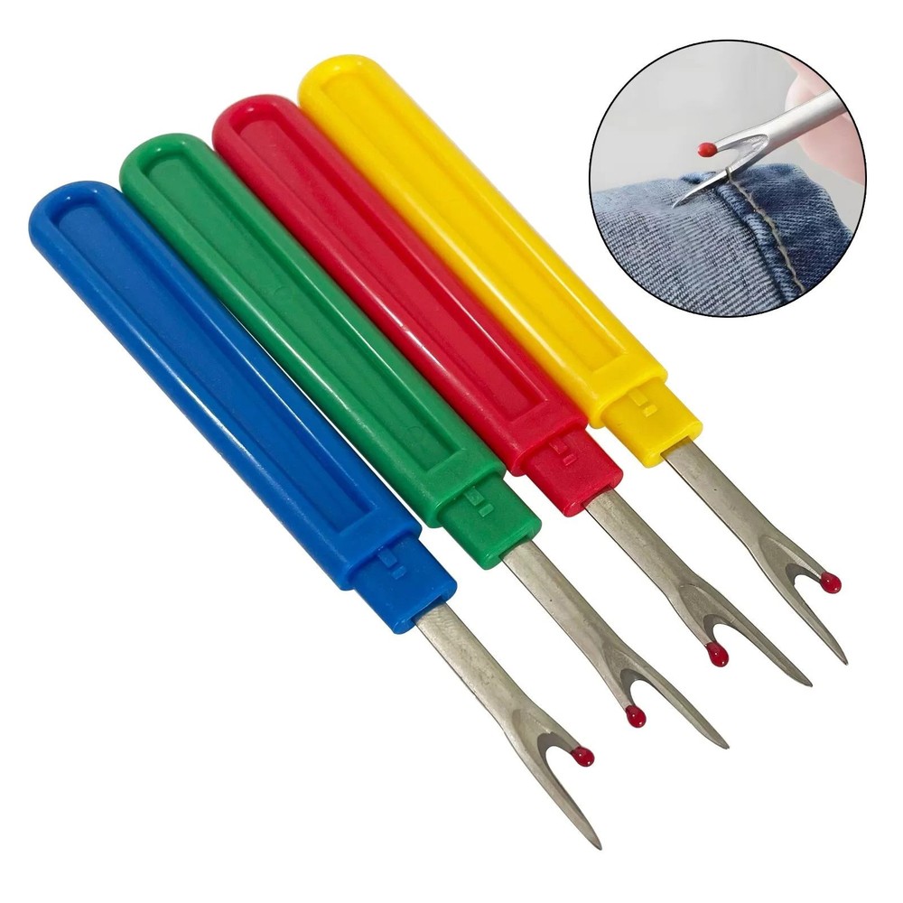 4* Multi-function Seam Ripper(Blue/Red/Yellow/Green) For Thread Removing Job