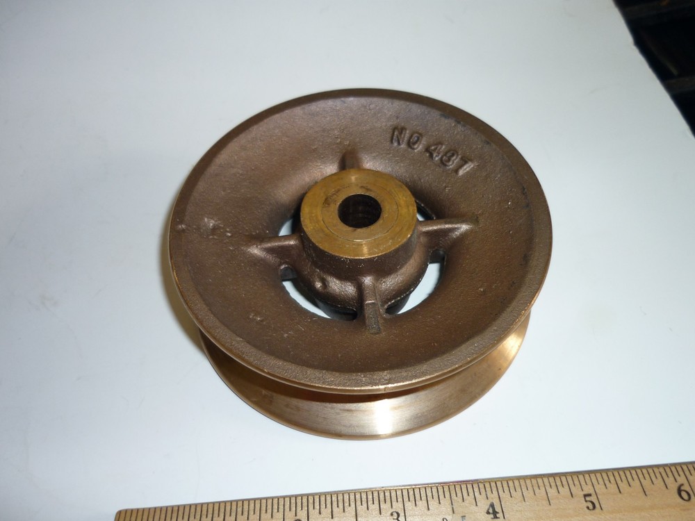 Vintage Brass 4 Inch Pulley
