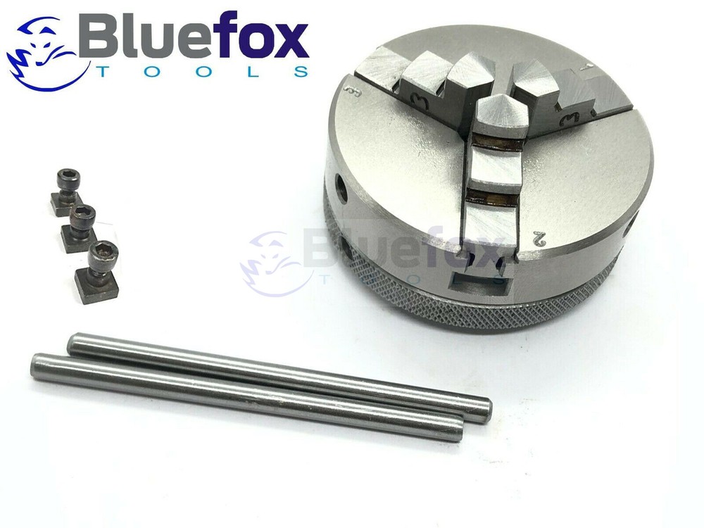 3" 75mm Rotary Table Horizontal Vertical + 65mm 3 jaw self centering chuck