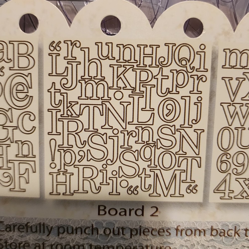 FANCY PANTS See-Through Clear Alphabet Transparent Die-Cuts 3 Sheets
