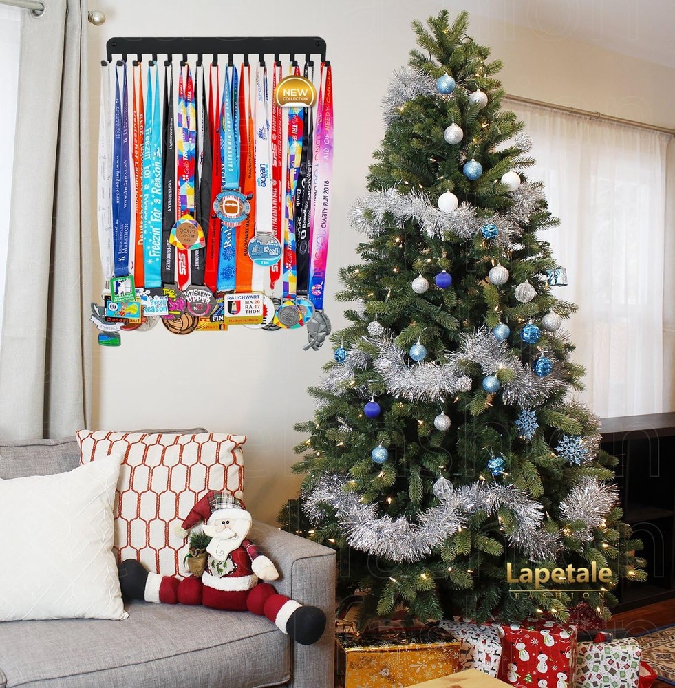 Premium Marathon Medal Display Rack Runner Wall Holder