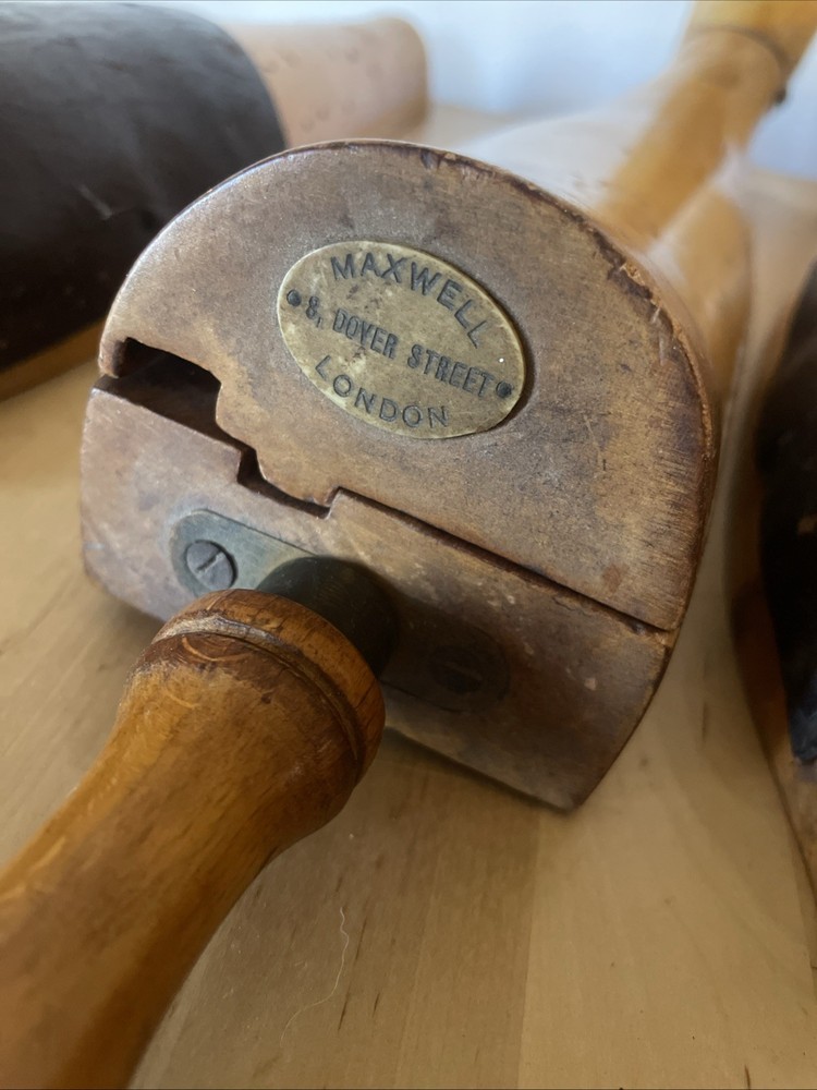 Antique Riding Boots With Custom Maxwell London Wooden Boot Forms
