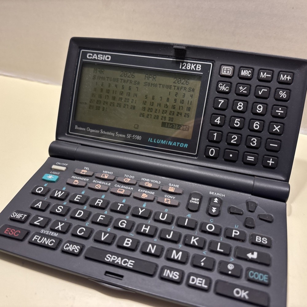 CASIO Business Organizer Scheduling System SF-5580 Illuminator /126KB