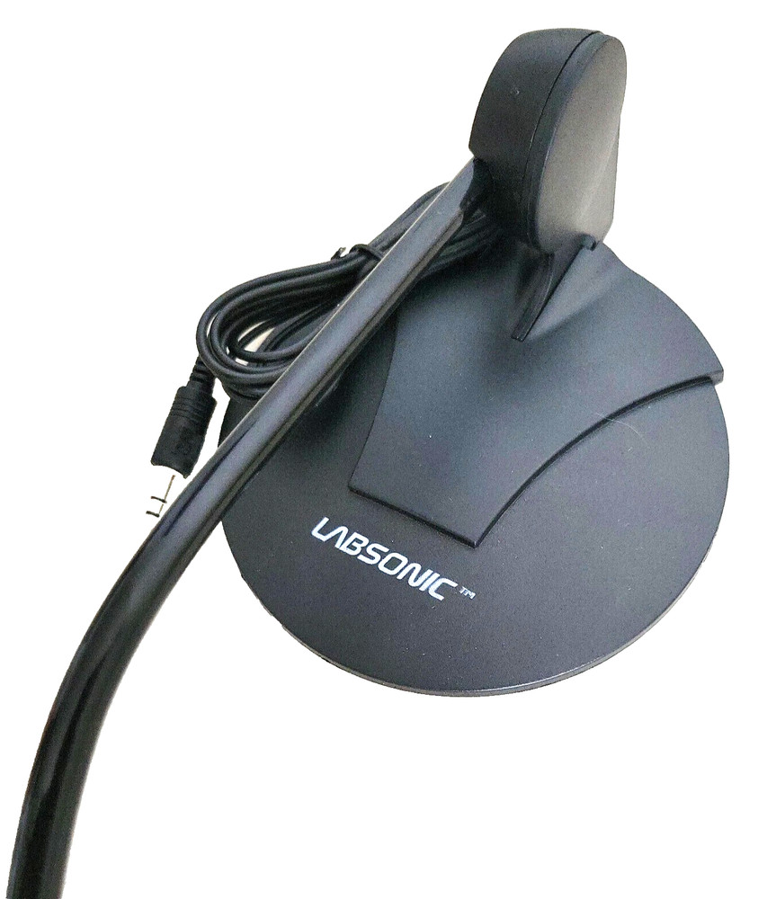 Labsonic LSMIC-BLK Black Desktop PC Computer Desk Table Microphone Audio Mic