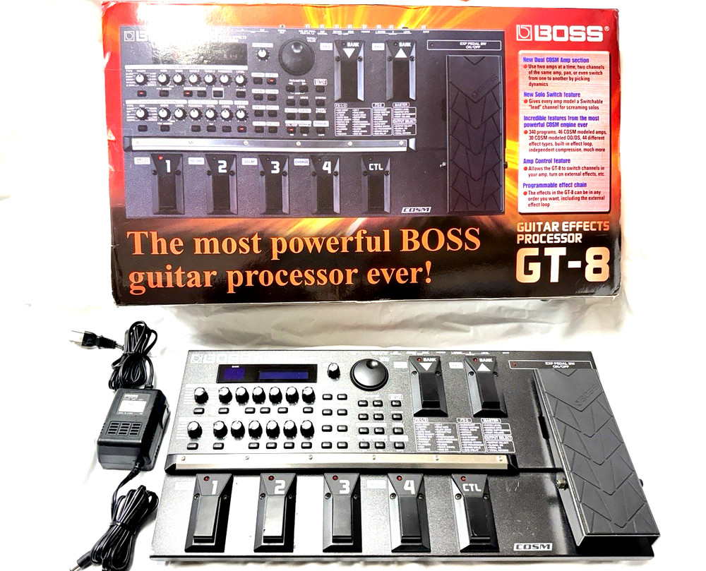 Boss GT-8 Guitar Effects Processor Used, Fully Tested  Original Box ＆Adapter