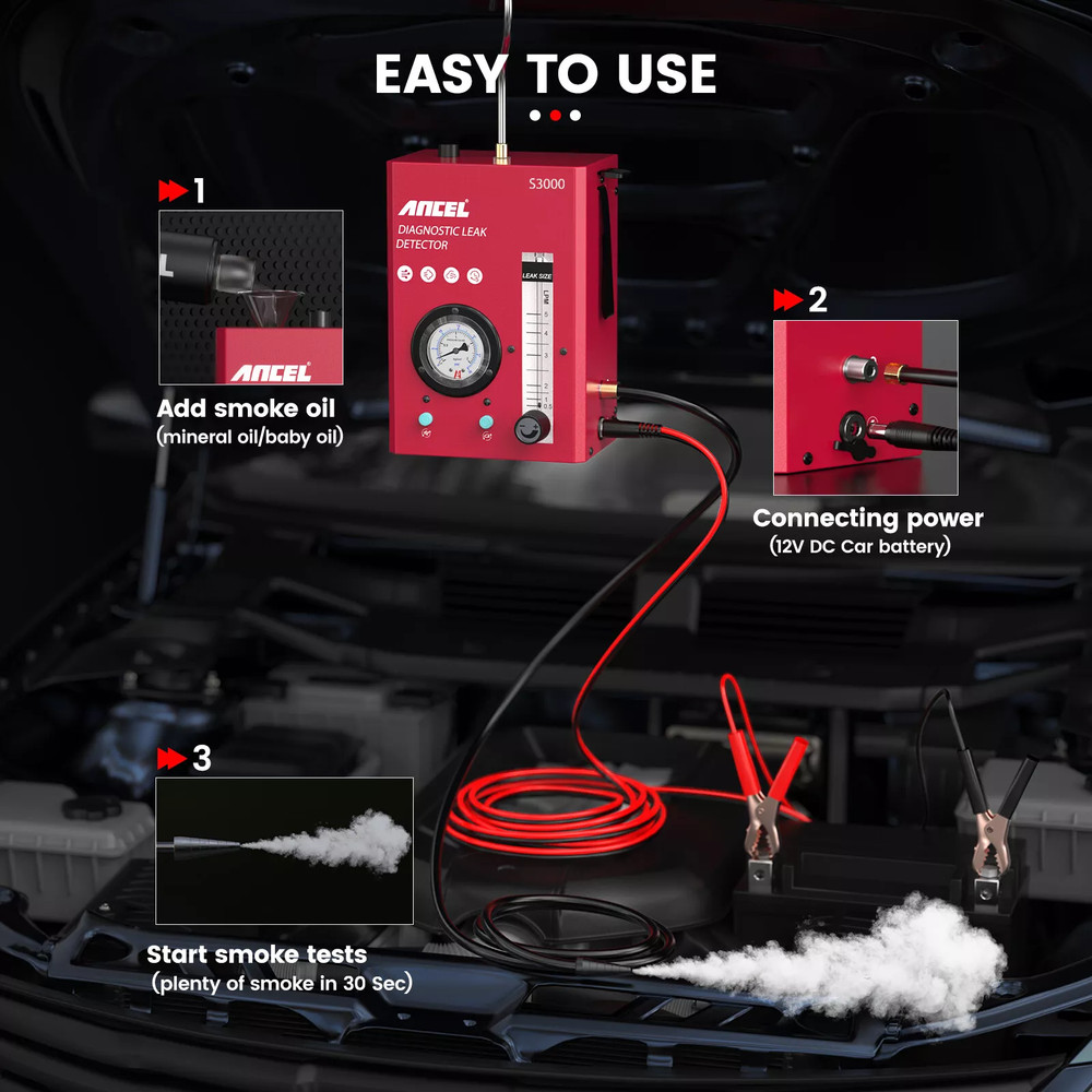 Auto EVAP Smoke Machine Diagnostic Vacuum Leak Detection Tester Ancel S3000