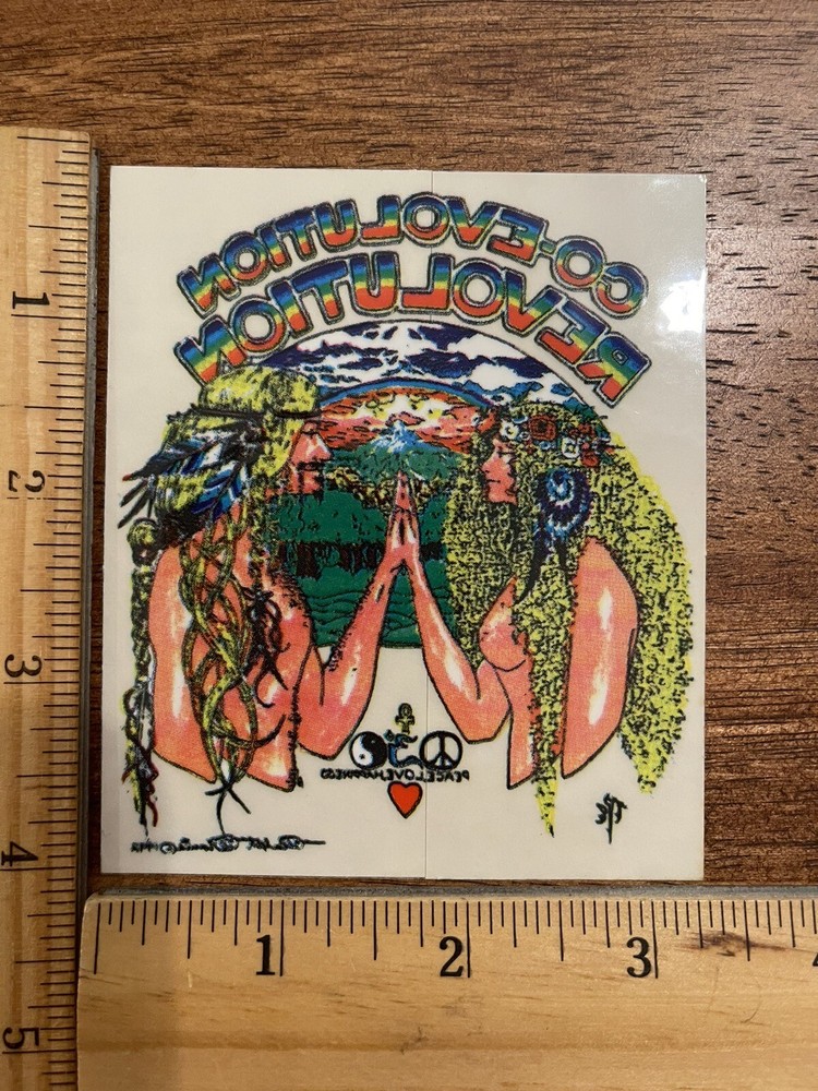 Vintage Grateful Dead Sticker Decal Co-Evolution Revolution Ralph Manis 1992
