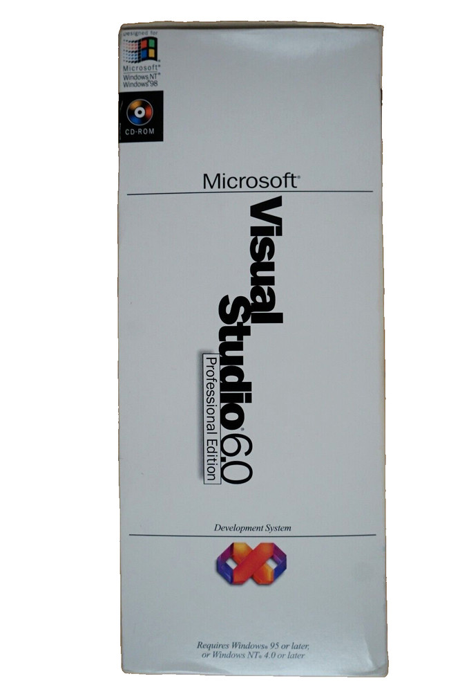 NEW Microsoft Visual Studio Professional 6.0 PRO 6 C Basic Commercial 659-00390