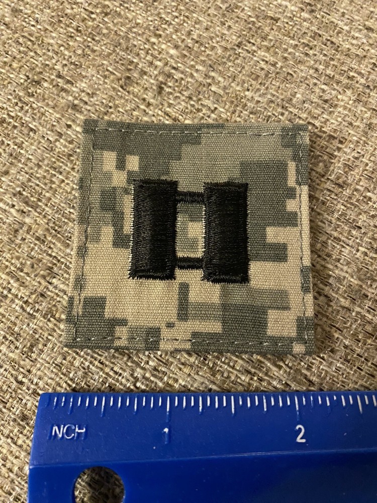 US Army Captain CPT O-3 Rank ACU Hook / Loop Pattern Military Patch INV6666