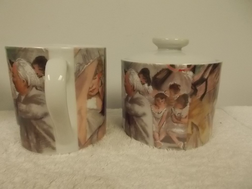 Sakura Edgar Degas Porcelain Creamer & Sugar Set