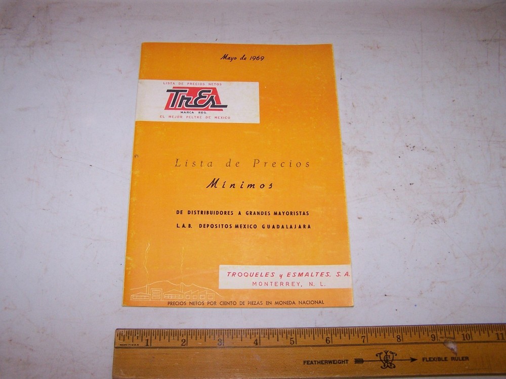 1969 TRES Enamel Ware Catalog MEXICO