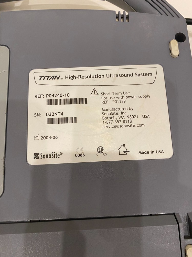 SONOSITE TITAN REF P01139