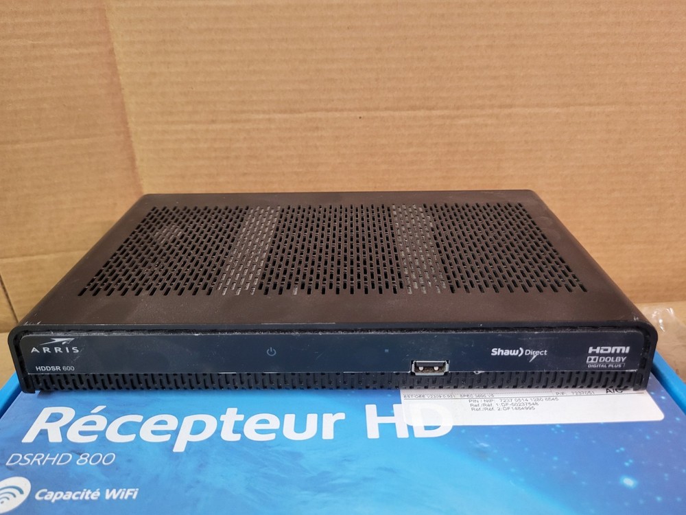 Shaw Direct Receiver ARRIS HDDSR 600 + Remote (No Cable)