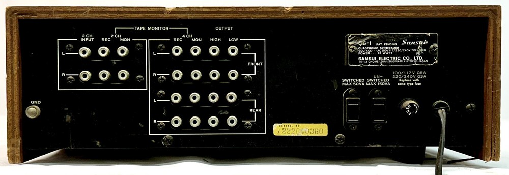 Sansui QS-1 Quad Processor